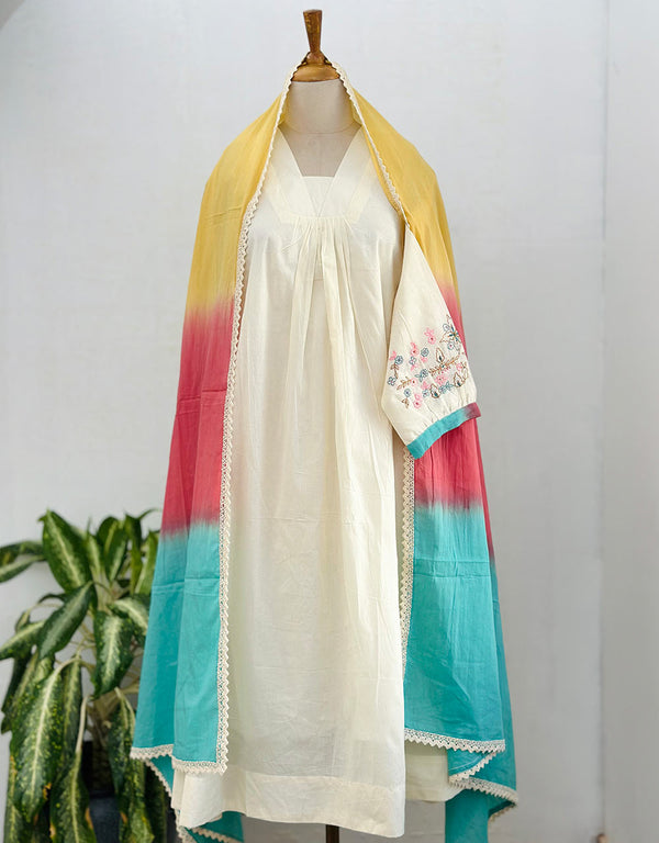 Ready to Wear Premium Mul Cotton Anarkali Kurti Set – Effortless Elegance & Comfort ✨