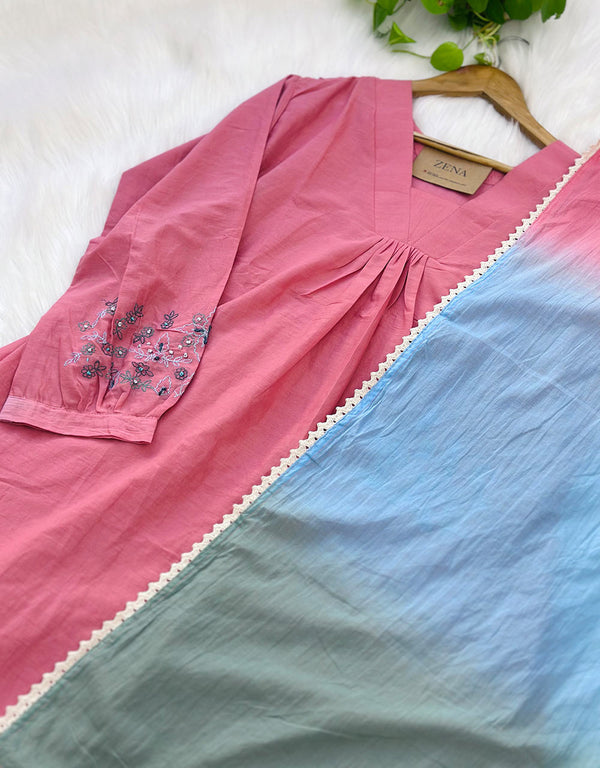 Ready to Wear Premium Mul Cotton Anarkali Kurti Set – Effortless Elegance & Comfort ✨