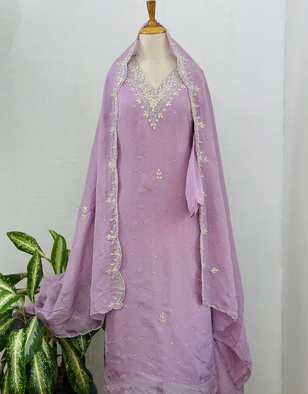 Pure Organza Ready-to-Wear Suit - Sheer Elegance ✨