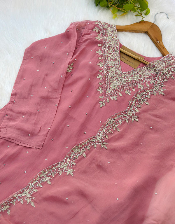 Pure Organza Ready-to-Wear Suit - Sheer Elegance ✨