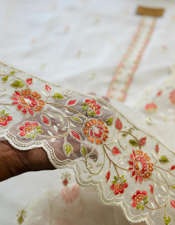 Unstitched Shimmer Silk Party Wear Suit ✨