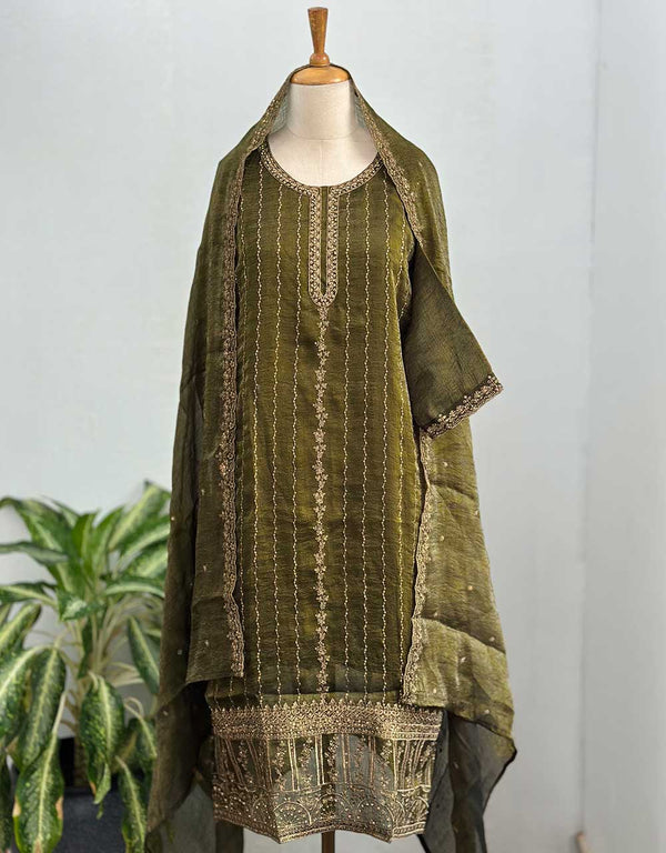 Ready-to-Wear Shimmer Silk Party Wear Suit – Glamour Redefined ✨