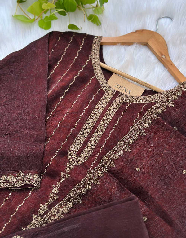 Ready-to-Wear Shimmer Silk Party Wear Suit – Glamour Redefined ✨