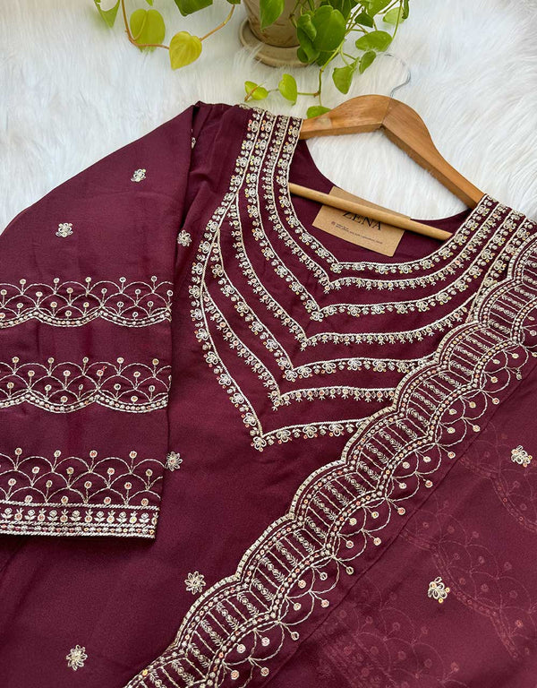 Ready-to-Wear Georgette Partywear Suit – Effortless Glamour 🌟