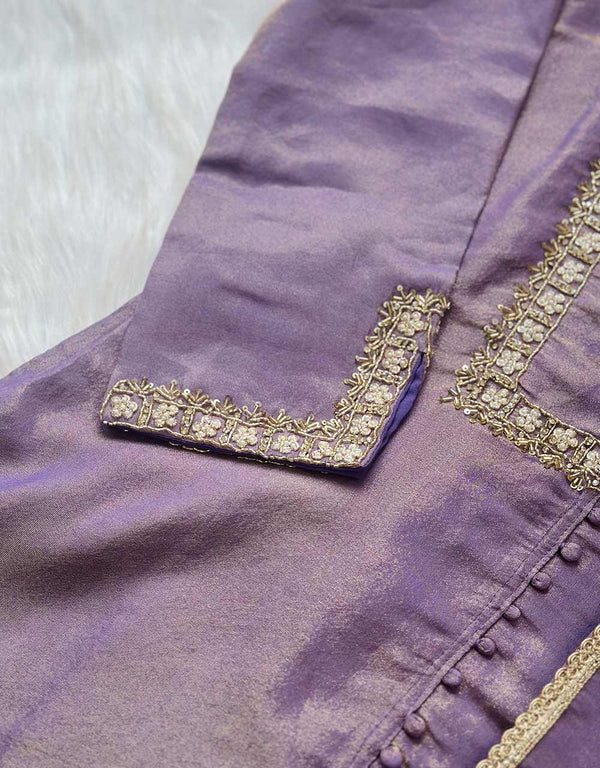 Pure Tissue Silk Ready-to-Wear Kurti Set – Sheer Elegance & Timeless Grace ✨