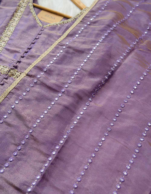 Pure Tissue Silk Ready-to-Wear Kurti Set – Sheer Elegance & Timeless Grace ✨