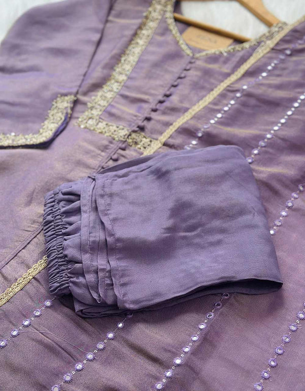 Pure Tissue Silk Ready-to-Wear Kurti Set – Sheer Elegance & Timeless Grace ✨