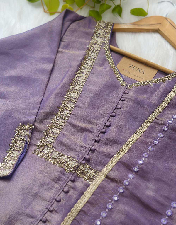 Pure Tissue Silk Ready-to-Wear Kurti Set – Sheer Elegance & Timeless Grace ✨