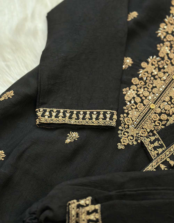 Shimmer Silk Ready-to-Wear Hand Work Kurti Set – Radiate Elegance ✨