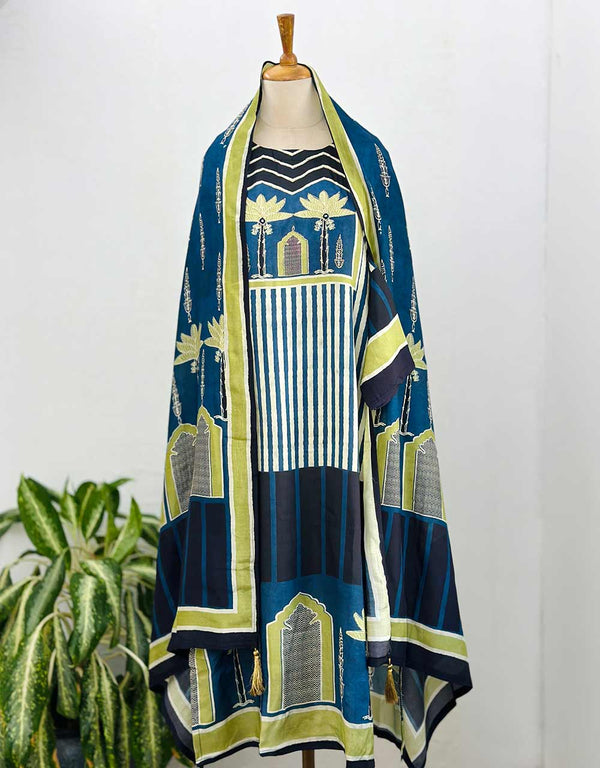 Pure Muslin Ready-to-Wear Hand Work Kurti Set – Timeless Elegance & Comfort ✨