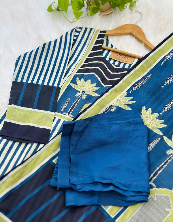 Pure Muslin Ready-to-Wear Hand Work Kurti Set – Timeless Elegance & Comfort ✨