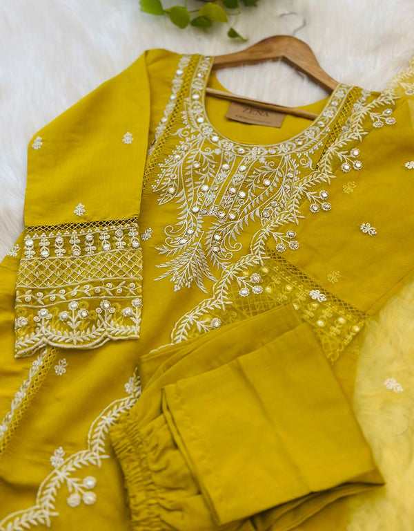 READY TO WEAR MUSLIN SILK KURTI SET 🌿