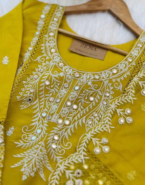 READY TO WEAR MUSLIN SILK KURTI SET 🌿