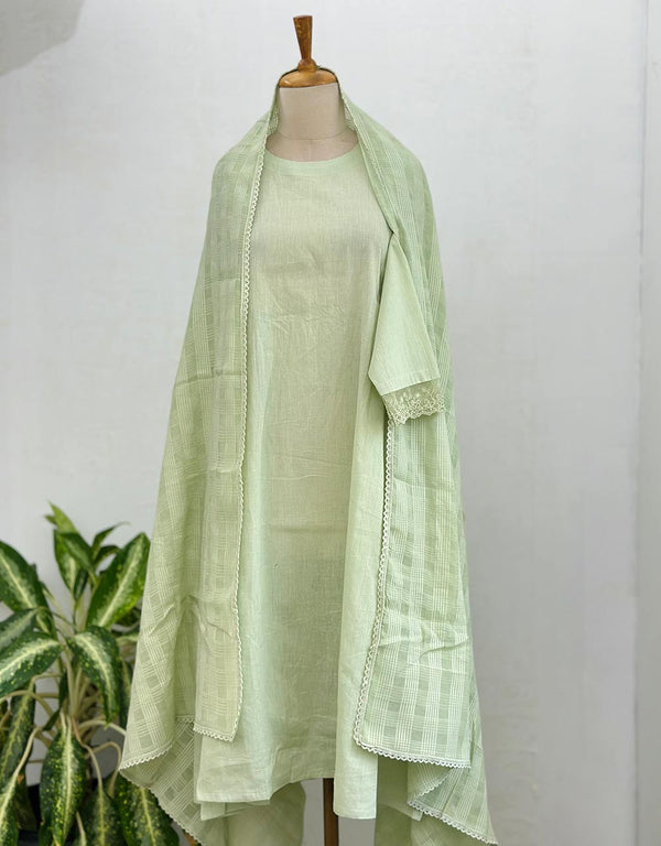 READY TO WEAR PURE COTTON KURTI SET 🌿