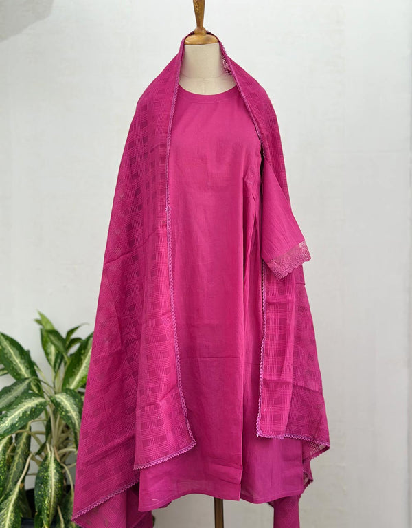 READY TO WEAR PURE COTTON KURTI SET 🌿