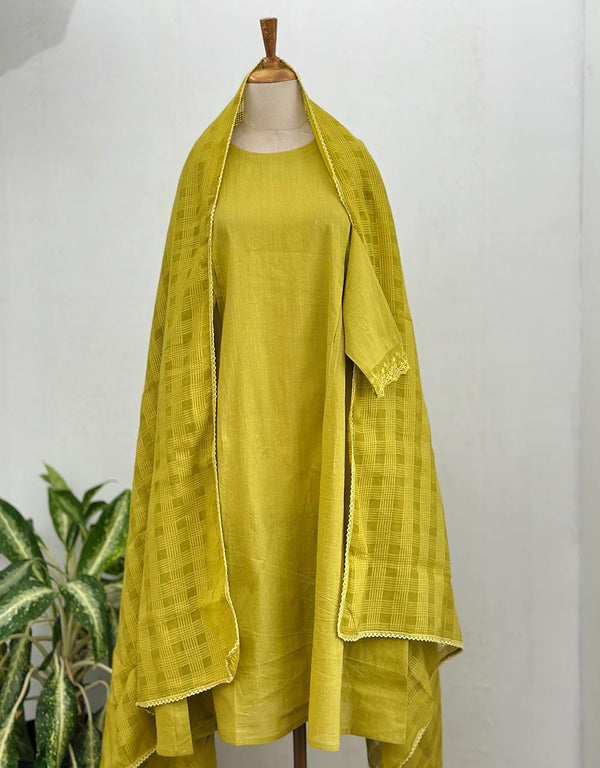 READY TO WEAR PURE COTTON KURTI SET 🌿