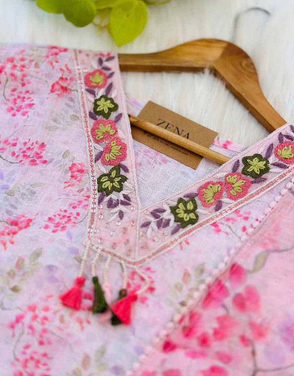 Timeless Comfort – SEMI-STITCHED COTTON KURTI SET ✨