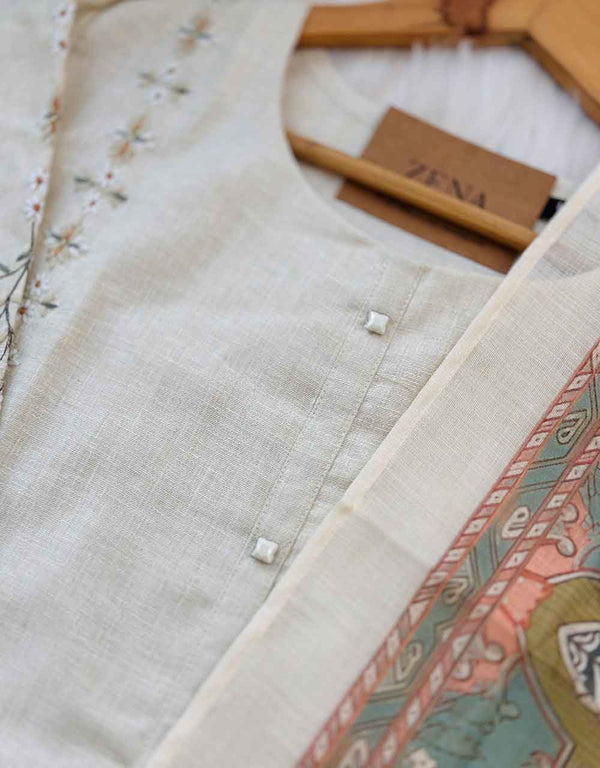 Effortless Elegance – READY TO WEAR LINEN KURTI SET ✨