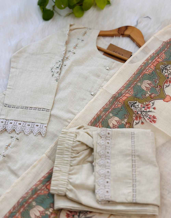 Effortless Elegance – READY TO WEAR LINEN KURTI SET ✨