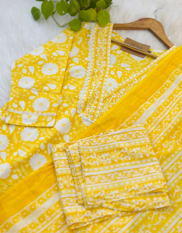 Timeless Comfort – READY TO WEAR PURE COTTON KURTI SET ✨