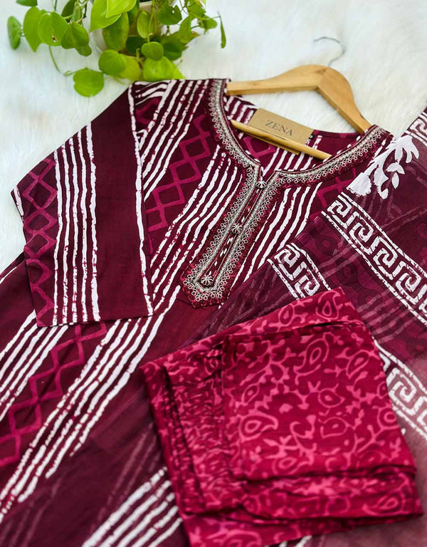 🌿 READY TO WEAR PURE COTTON KURTI SET – Comfort Meets Elegance ✨