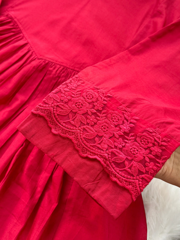 Pure Mul Chanderi Anarkali Kurti Set – Grace with Sophistication