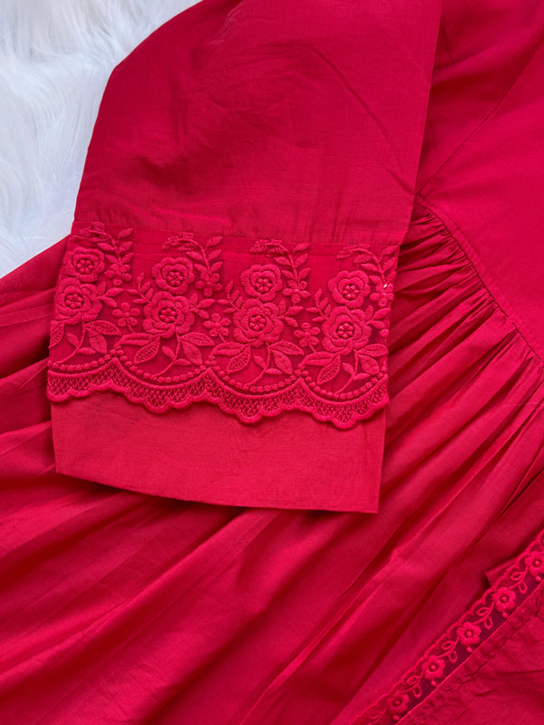 Pure Mul Chanderi Anarkali Kurti Set – Grace with Sophistication