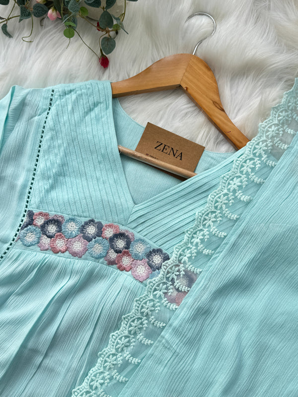 Ready-to-Wear Embroidered Anarkali Suit – Elegant Festive Outfit