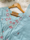 Mul Cotton Embroidered Kurti Set – Comfortable & Stylish Ready-to-Wear Outfit