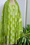 Pure Cotton Hand Detailed Slitted Kurti Set – Comfortable & Stylish 🌿