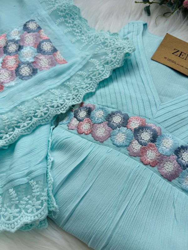 Ready-to-Wear Embroidered Anarkali Suit – Elegant Festive Outfit