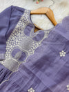 π Mul Chanderi Embroidered Anarkali Set π