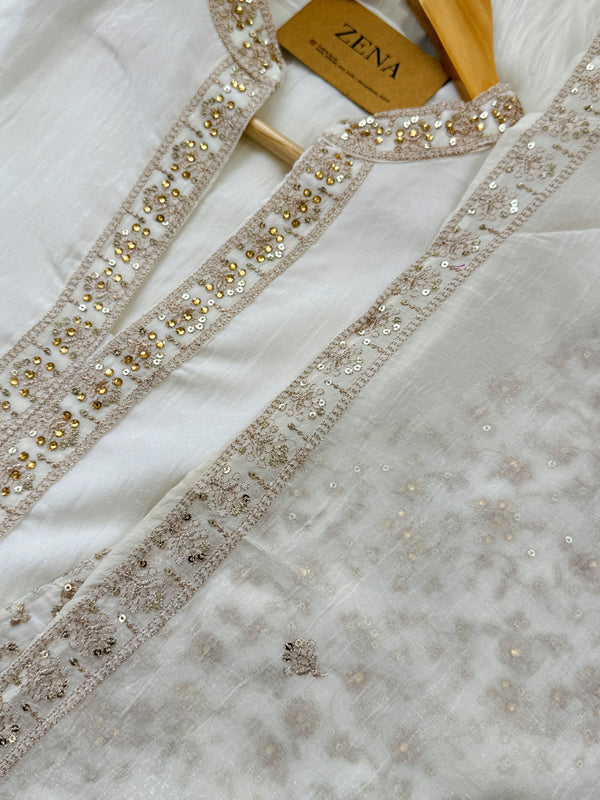 ✨ Shimmer Silk Embroidered Partywear Suit – Glow at Every Occasion