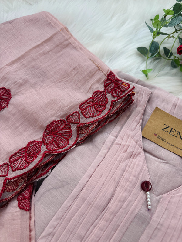 π Mul Chanderi Embroidered Anarkali Setπ