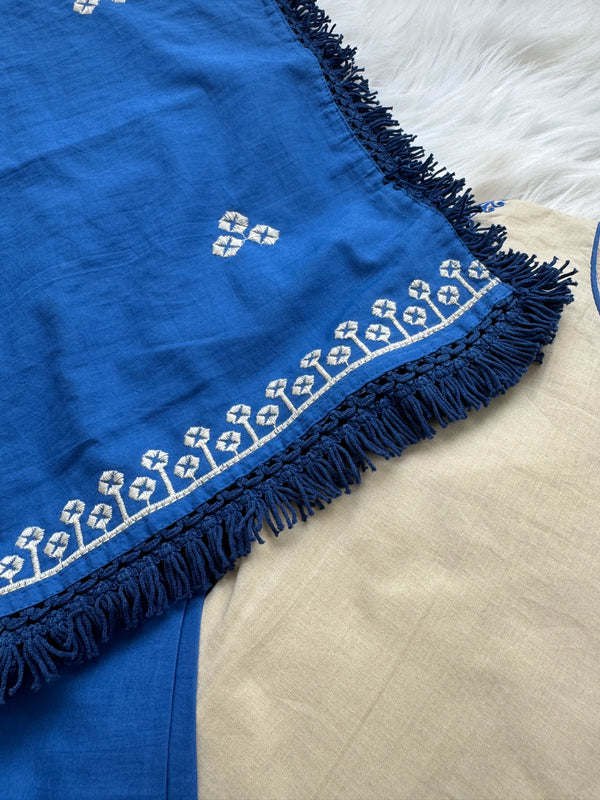 ๐ธ Premium Mul Cotton Embroidered Anarkali Set ๐ธ