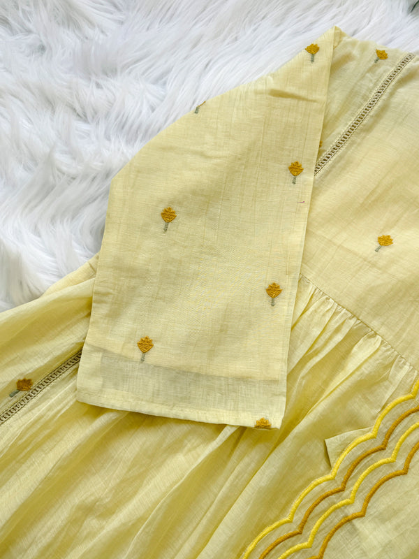 ✨ Premium Mul Chanderi Hand-Detailed Kurti Set ✨