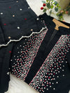 Premium Mul Cotton Handwork Kurti Set – French Knot Detailing