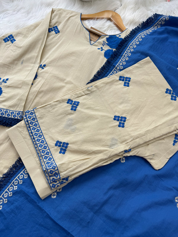 ๐ธ Premium Mul Cotton Embroidered Anarkali Set ๐ธ