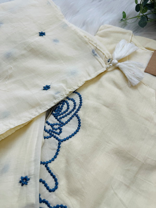 ✨ Pure Cotton Embroidered Kurti Set ✨