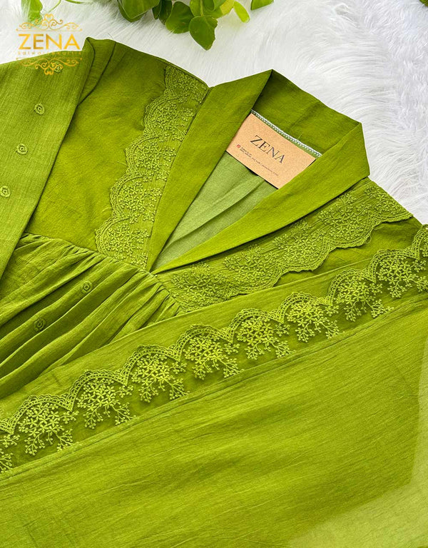 Zena Signature Anarkali 💛 – Premium Pure Mul Cotton🌿