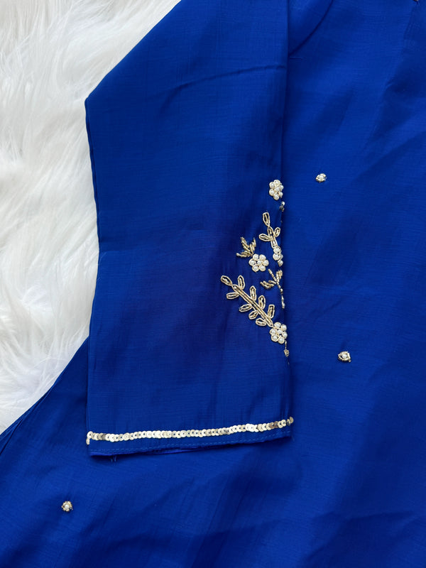 ✨ Mul Chanderi Hand Detailed Anarkali Set ✨