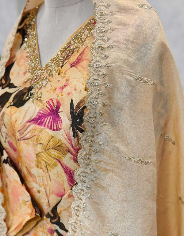 Ready-to-Wear Tissue Silk Kurti Set ๐