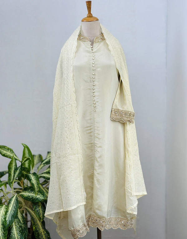 Tissue Silk Hand Work Kurti Set - Ready-to-Wear Luxury ✨