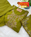 ✨ Pure Cotton Embroidery Work Kurti Set ✨