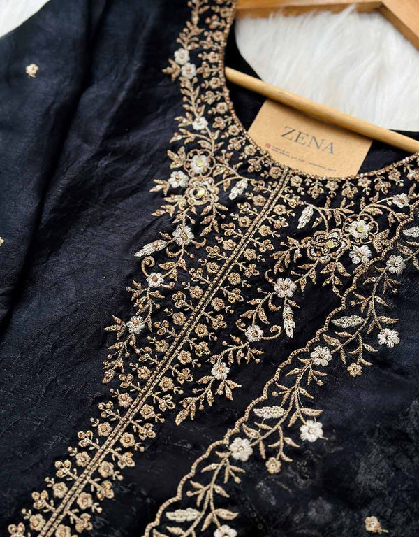 Ready-to-Wear Shimmer Silk Kurti Plazo Set ✨