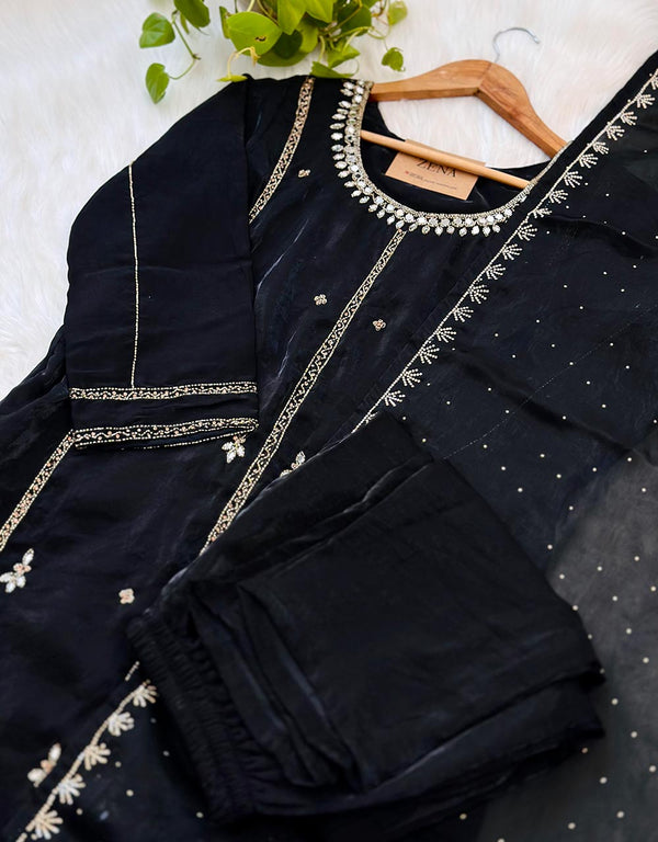 Ready to Wear Hand Work Kurti Set with Real Mirror Work ✨