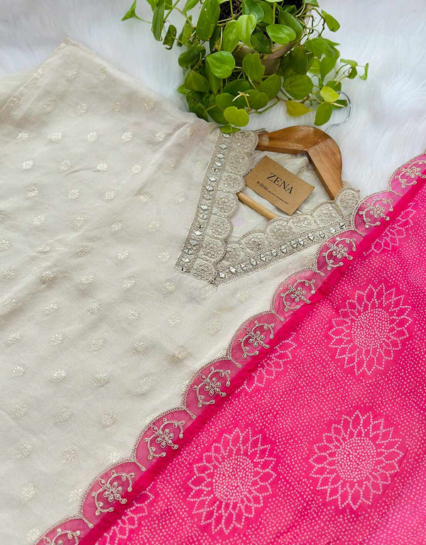 Tissue Silk Semi-Stitched Salwar Suit - Timeless Elegance 🌟