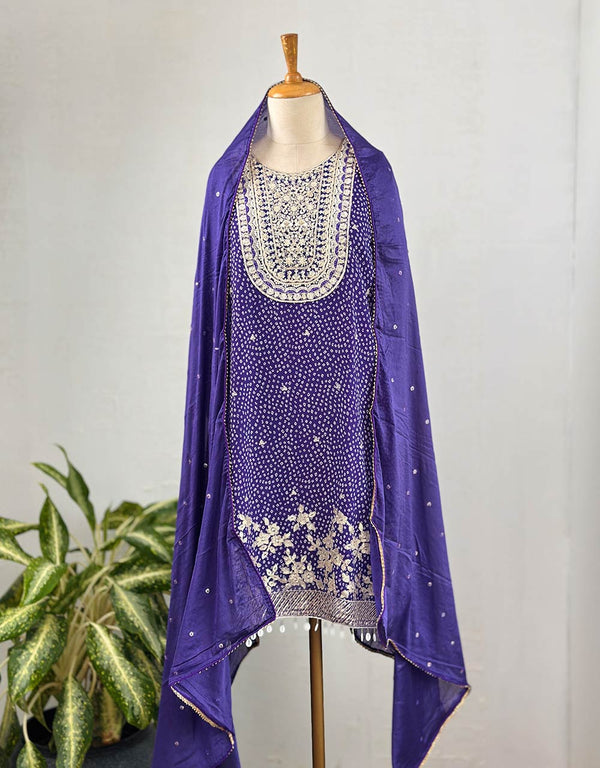 Ready-to-Wear Shimmer Silk Party Wear Suit - Glamorous Allure ✨