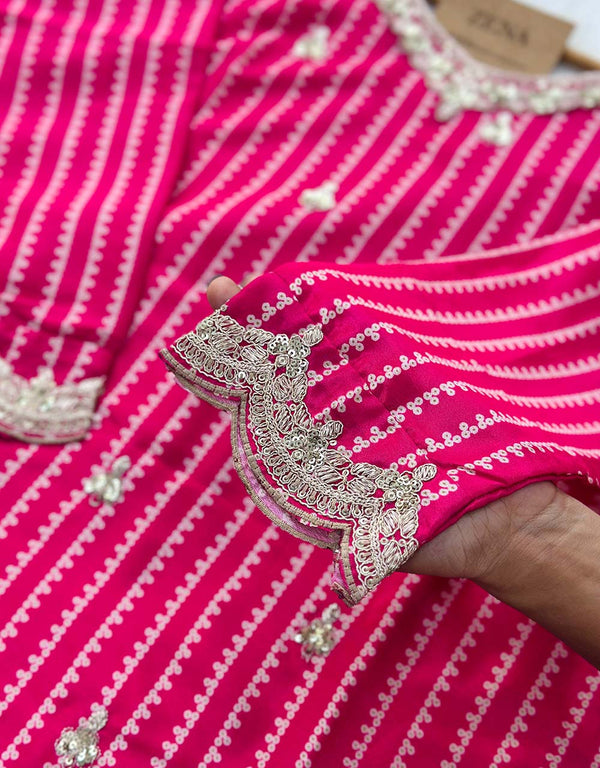 Ready-to-Wear Viscose Organza Kurti Sharara Set โ Effortless Grace ๐ธ