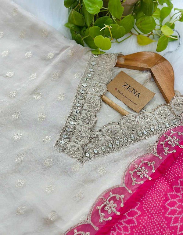 Tissue Silk Semi-Stitched Salwar Suit - Timeless Elegance 🌟